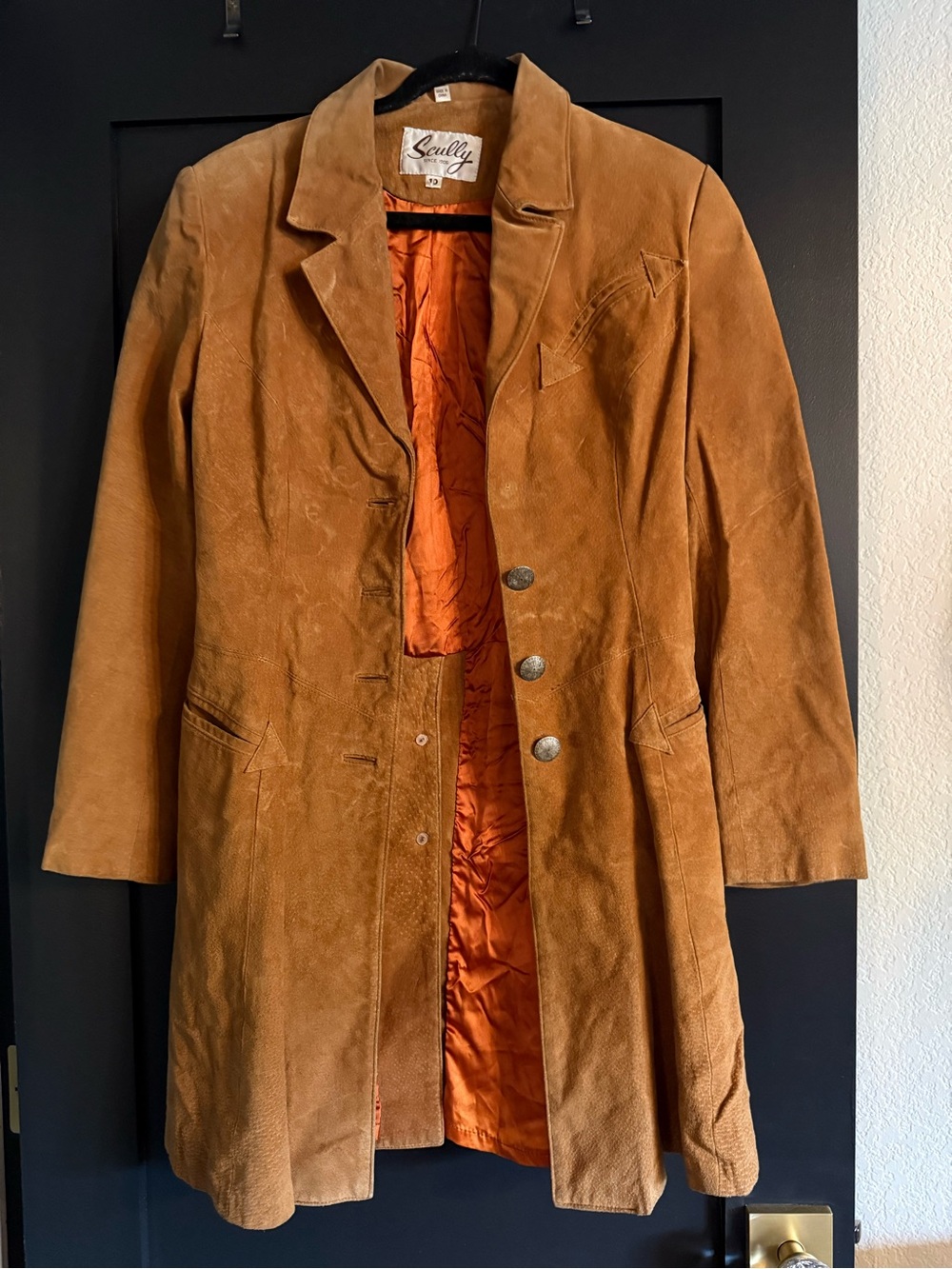 Scully Women's Tan Suede Long Coat - Tan
